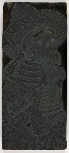 Printing block for Calavera of the Masses, no. 2 by José Guadalupe Posada, other, 1905-1913