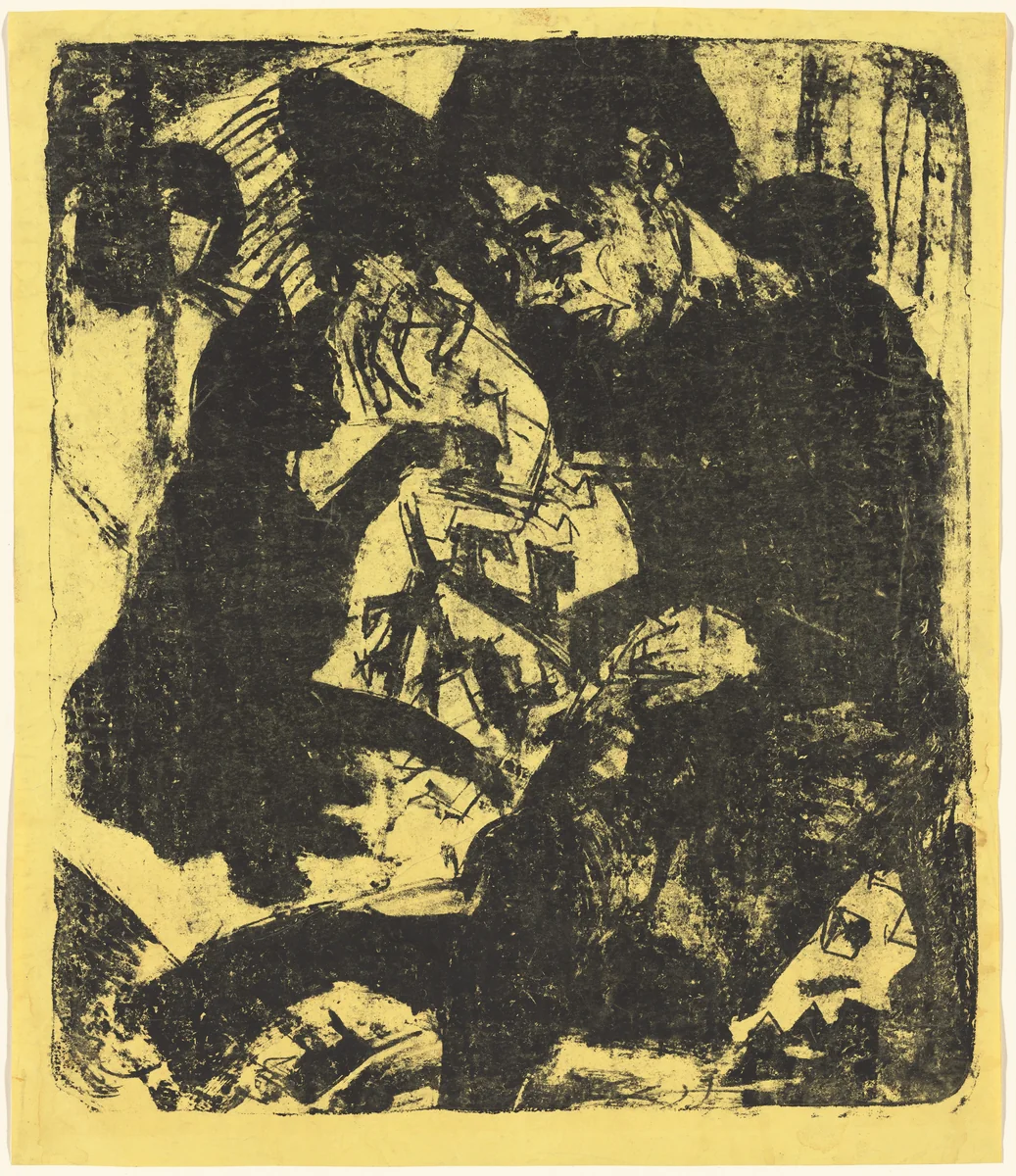 Boy with Cat (Knabe mit Katze) by Ernst Ludwig Kirchner, print, 1919