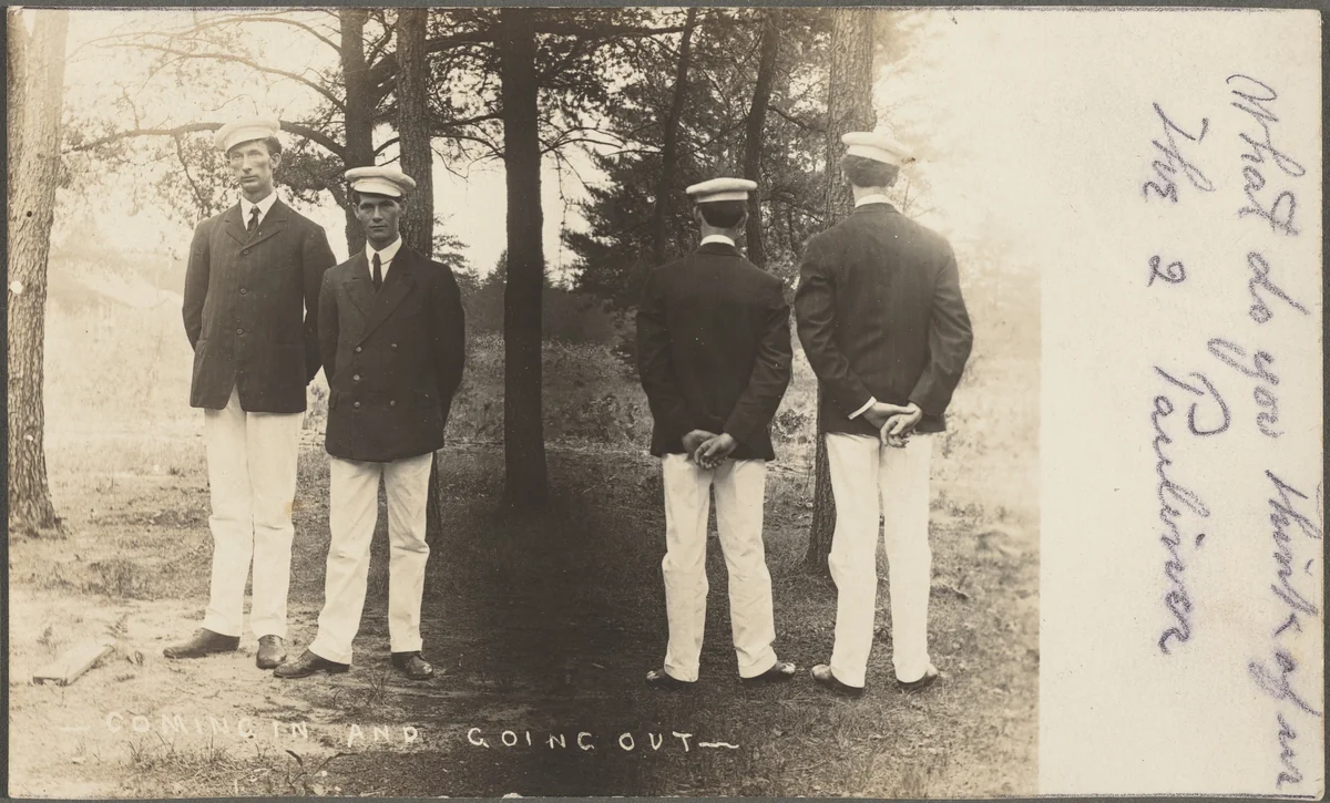 "Coming In and Going Out What do you think of us The 2 Paulines" by American 20th Century, photograph, 1900-1910