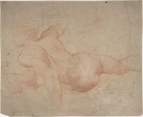 Nude Figure by Alfred George Stevens, drawing, 1862-1865