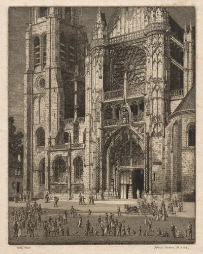 Sevins Cathedral by Herbert Gordon Warlow, print, 1925-1935