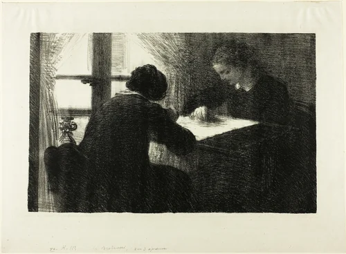The Embroiderers, second plate by Henri Fantin-Latour, print, 1895