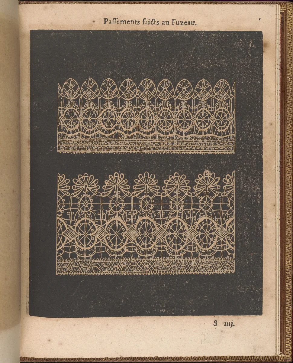 La Pratique de l'Aiguille, page 71 (recto) by Matthias Mignerak, book, 1605