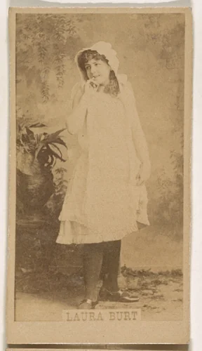 Laura Burt, from the Actresses series (N245) issued by Kinney Brothers to promote Sweet Caporal Cigarettes by Kinney Brothers Tobacco Company, photograph, 1890