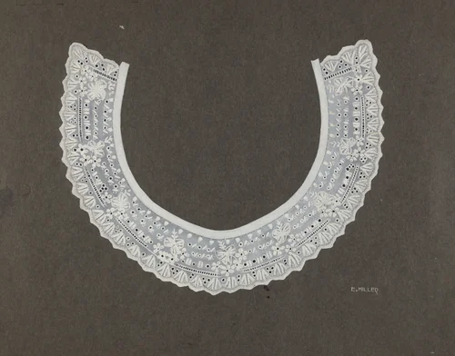 Embroidered Linen Collar by Edith Miller, index of american design, 1937