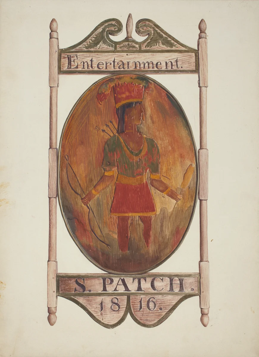 Tavern Sign by Alice Stearns, index of american design, 1938