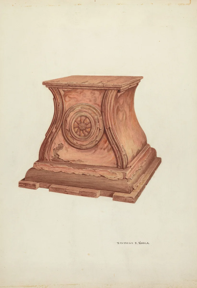 Stand for Baptismal Font by Raymond E. Noble, index of american design, 1935-1942