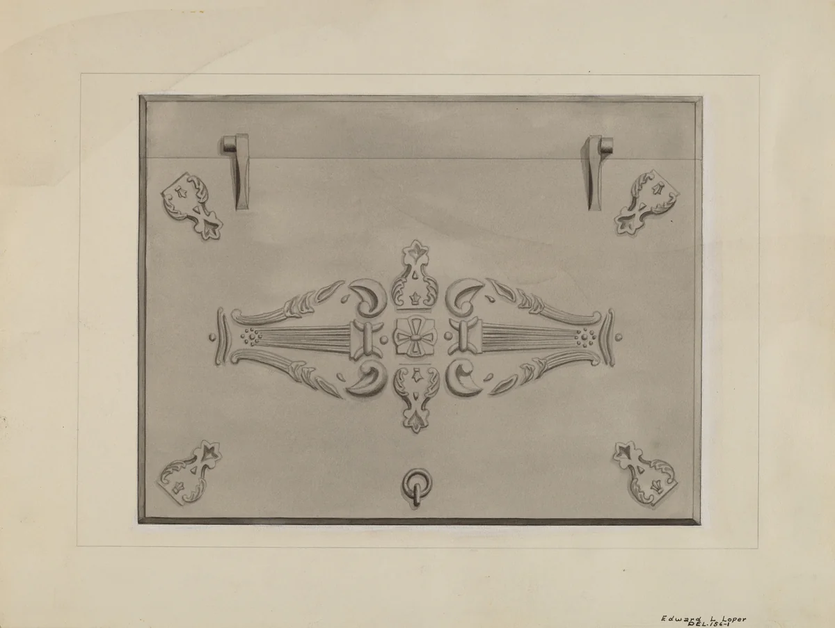 Iron Cellar Door by Edward L. Loper, index of american design, 1936