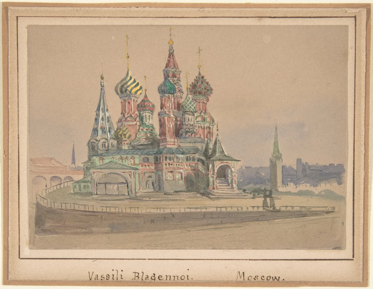 Vassili Blagennoi, Moscow by anonymous, drawing, 1800-1900