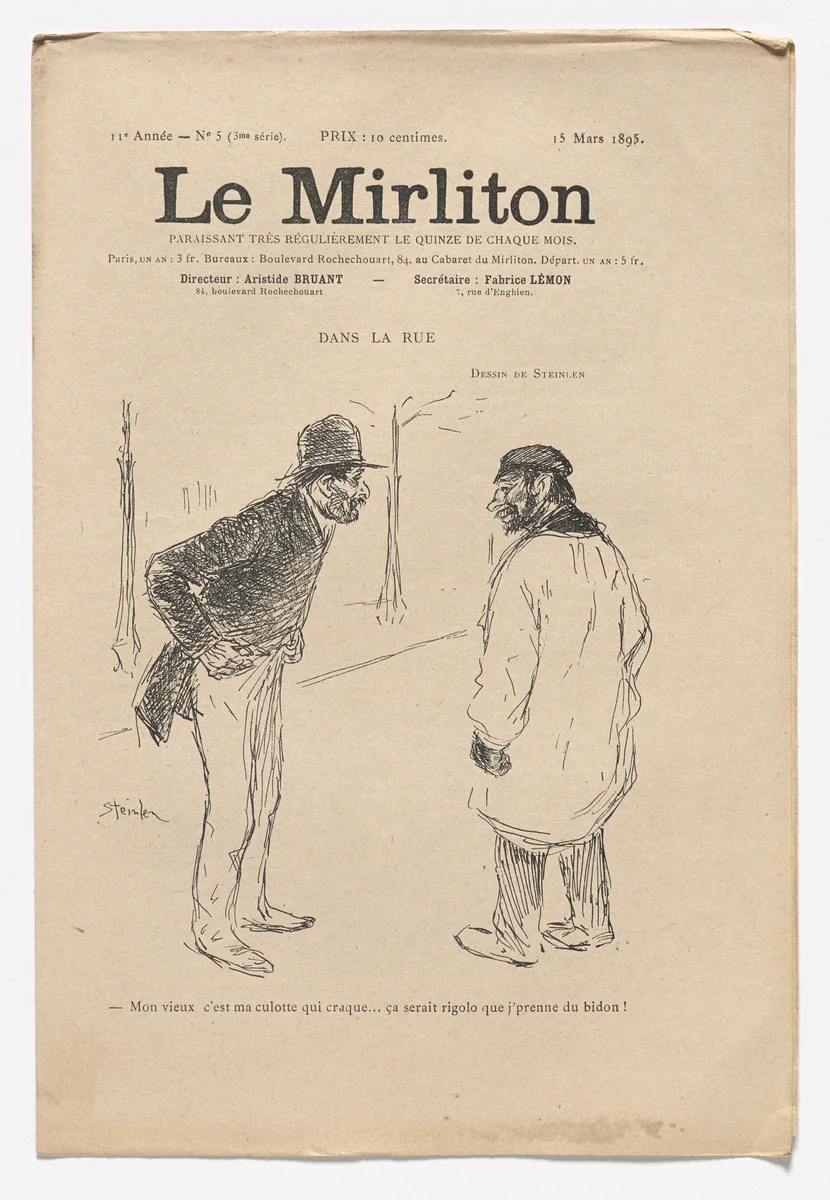 Le Mirliton, no. 5 by Théophile-Alexandre Steinlen, periodical, 1895