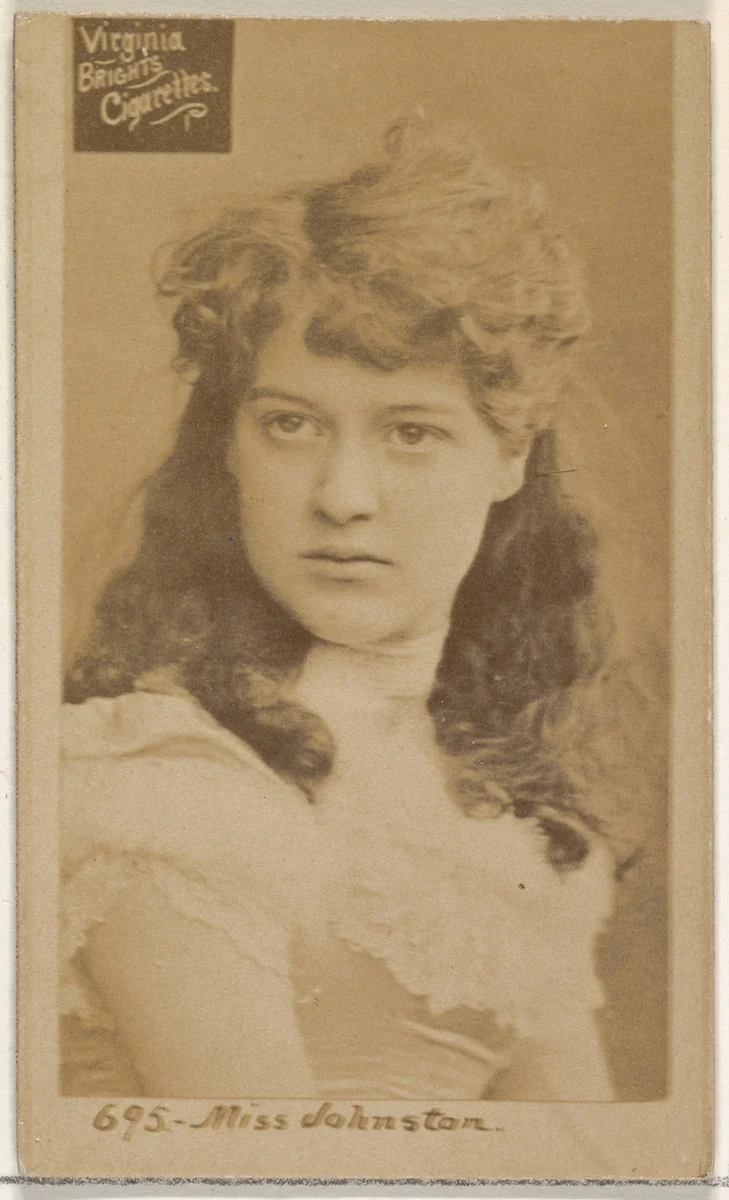 Card 695, Miss Johnston, from the Actors and Actresses series (N45, Type 2) for Virginia Brights Cigarettes by Allen & Ginter, photograph, 1885-1891