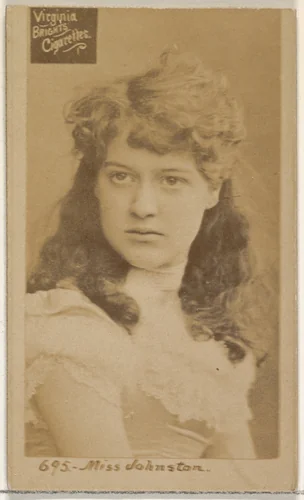 Card 695, Miss Johnston, from the Actors and Actresses series (N45, Type 2) for Virginia Brights Cigarettes by Allen & Ginter, photograph, 1885-1891