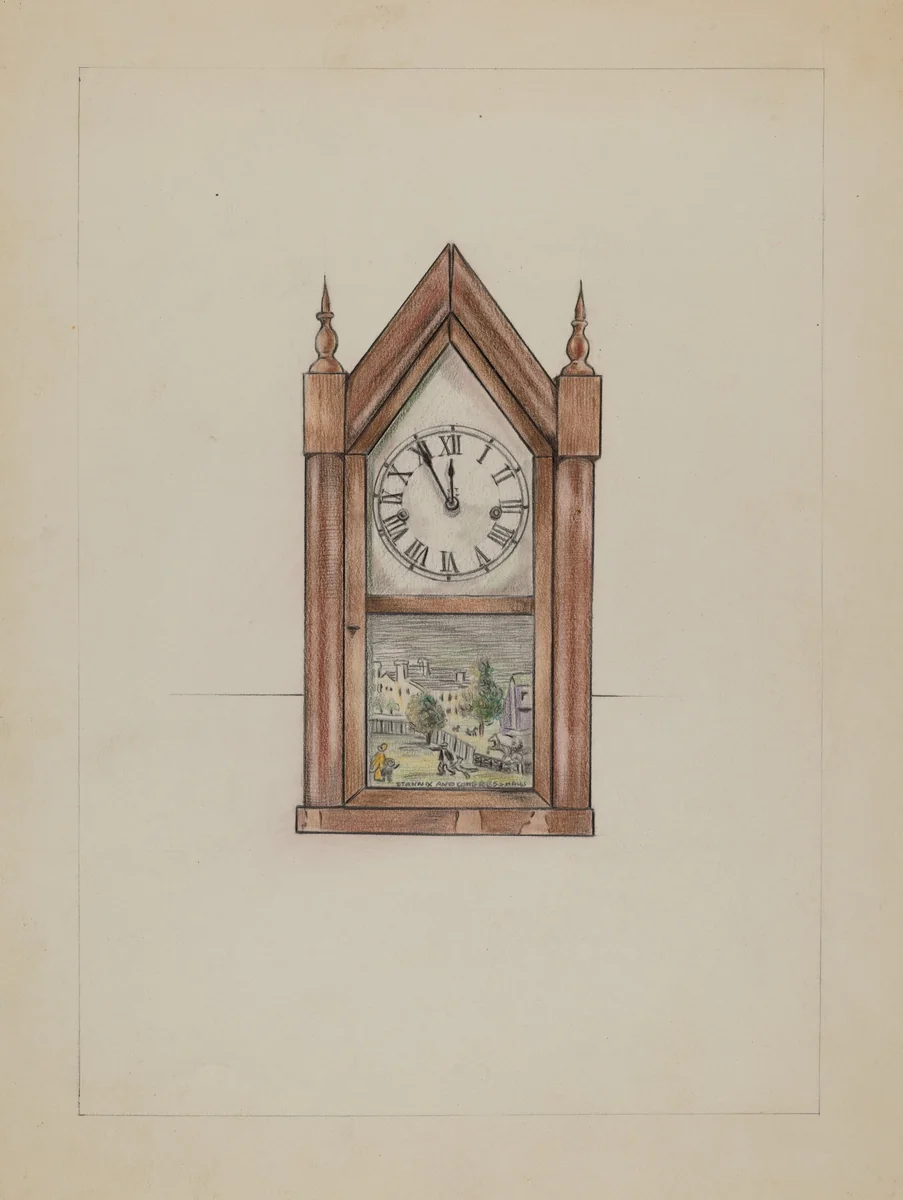 Shelf Clock by American 20th Century, index of american design, 1935-1942