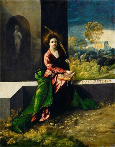 Saint Lucretia by Dosso Dossi, painting, 1520