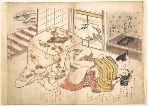 Bedroom Scene by Okumura Masanobu (奥村政信), print, 1729-1749