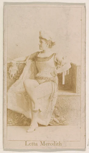 Letta Meredith, from the Actresses series (N245) issued by Kinney Brothers to promote Sweet Caporal Cigarettes by Kinney Brothers Tobacco Company, photograph, 1890