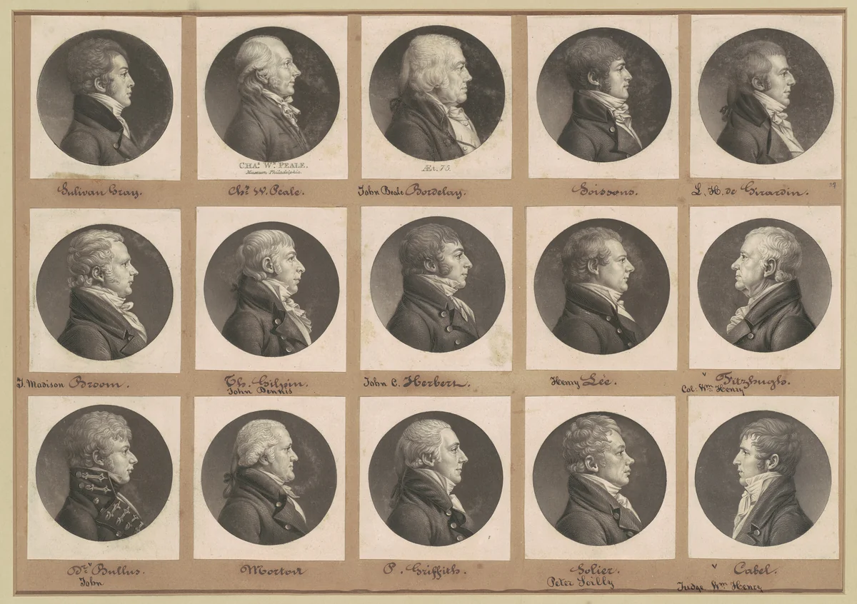 Saint-Mémin Collection of Portraits, Group 37 by Charles B. J. Févret de Saint-Mémin, volume, 1802-1808