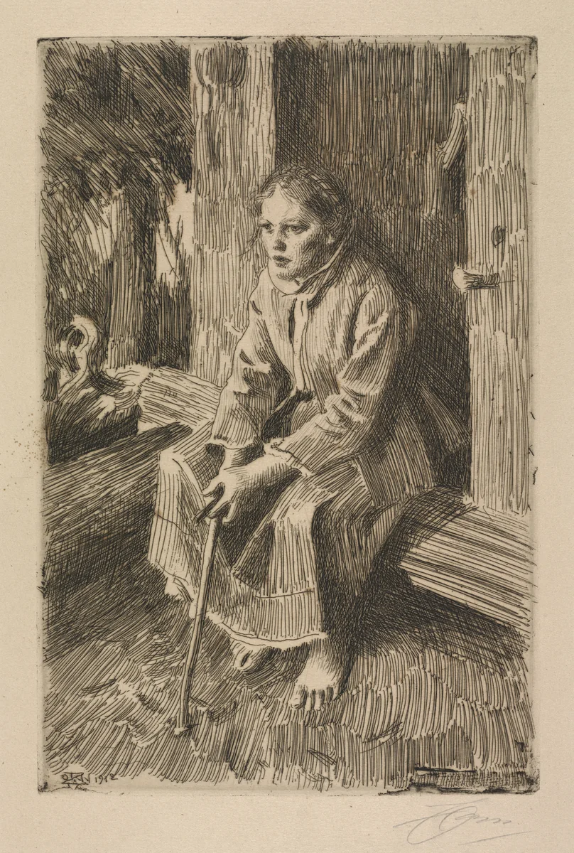 Vallkulla by Anders Zorn, print, 1912