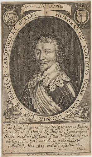 Robert de Vere, Earl of Oxford by Robert Vaughan, print, 1598-1682