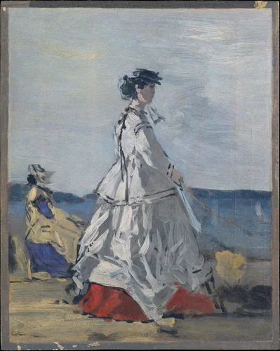 Princess Pauline Metternich (1836–1921) on the Beach by Eugène Boudin, painting, 1844-1898