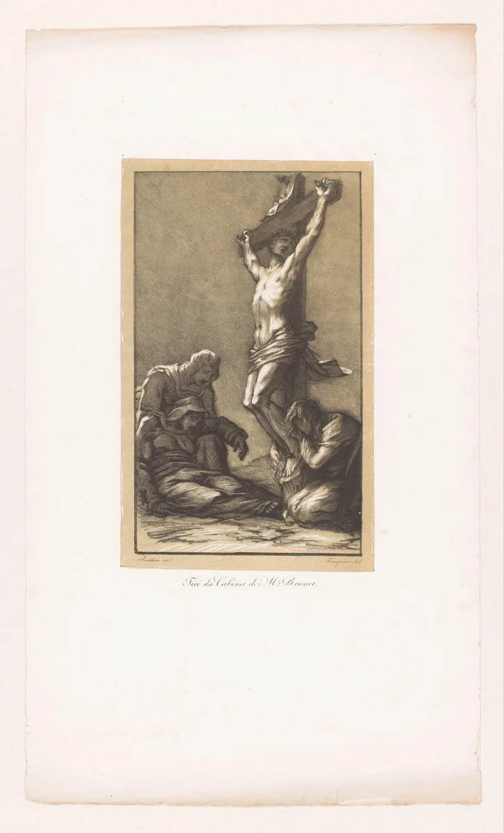 Christus aan het kruis by anonymous, print, 1809-1854