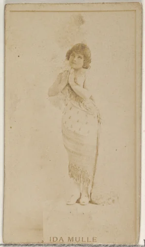 Ida Mulle, from the Actors and Actresses series (N45, Type 8) for Virginia Brights Cigarettes by Allen & Ginter, photograph, 1885-1891