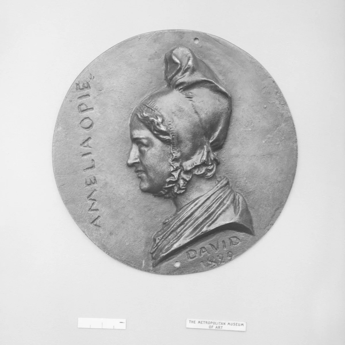 Amelia Opie (née Alderson), English novelist and moral writer (1769–1853) by Pierre-Jean David d'Angers, metalwork, 1800-1899