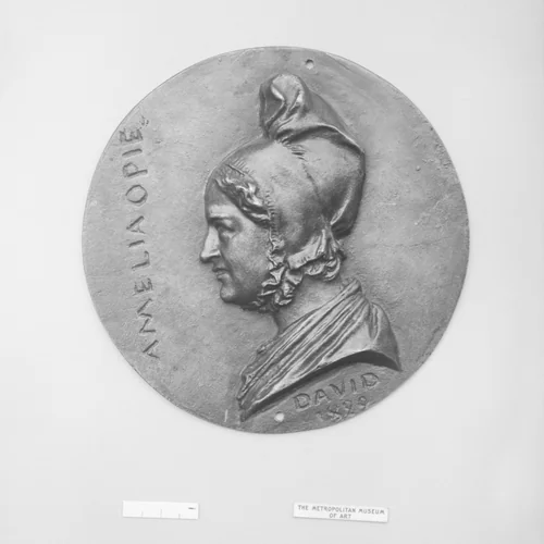 Amelia Opie (née Alderson), English novelist and moral writer (1769–1853) by Pierre-Jean David d'Angers, metalwork, 1800-1899