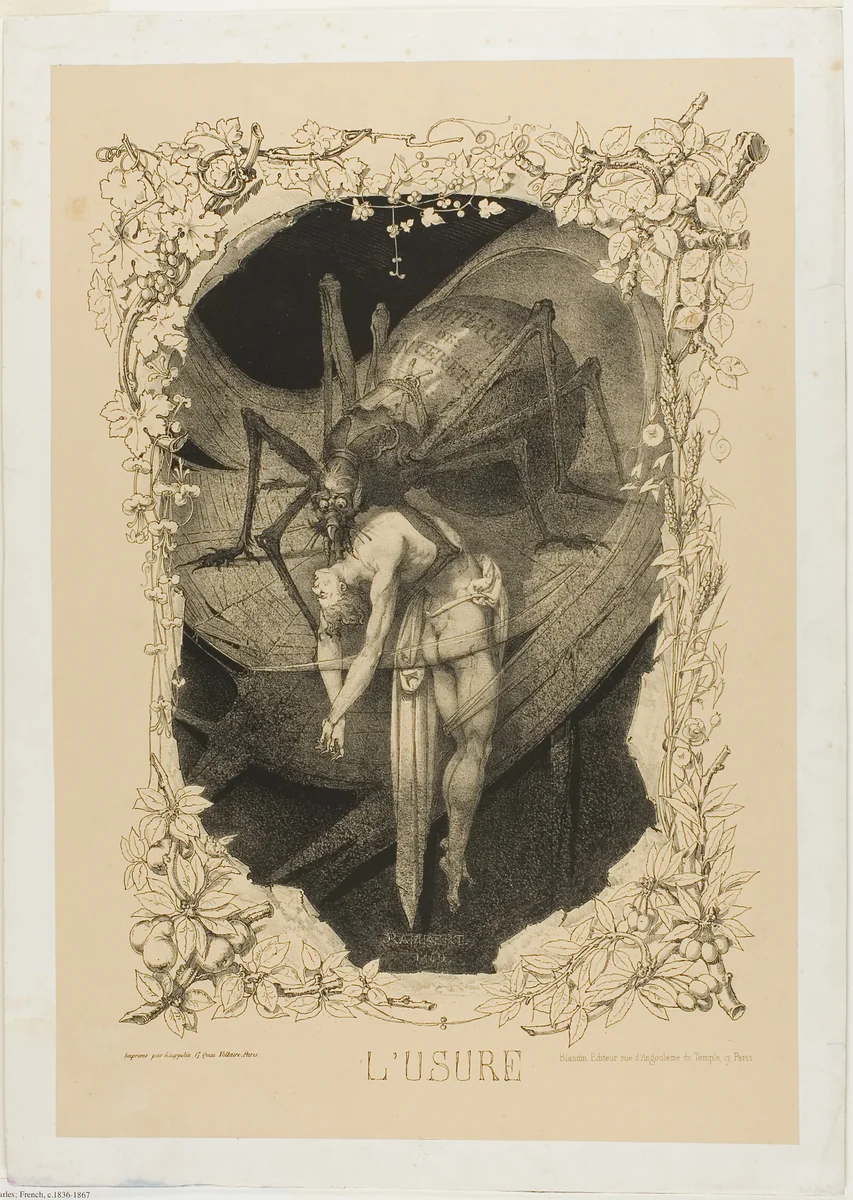 Usury by Charles Rambert, print, 1851