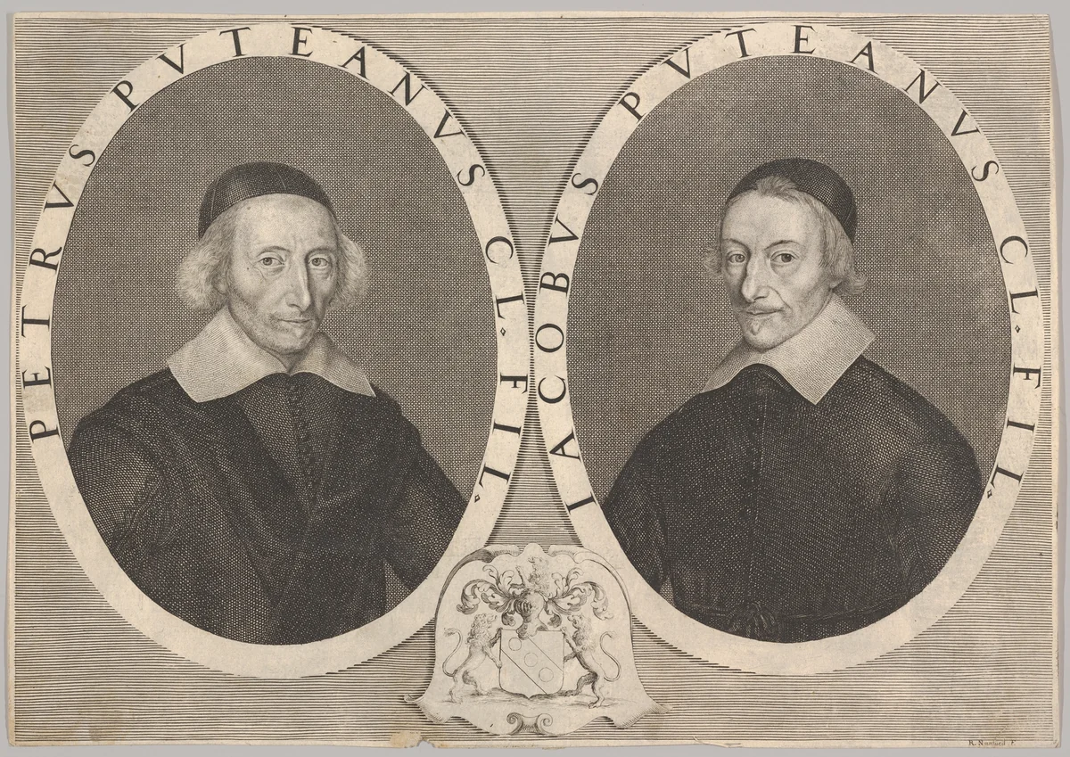 Double Portrait of Pierre and Jacques Dupuy by Robert Nanteuil, print, 1643-1654