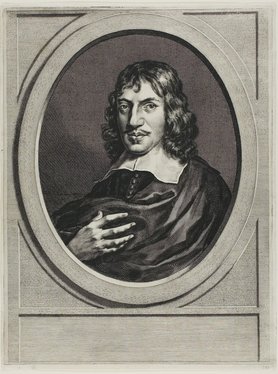 Portrait of Taddeus de Lantman, Preacher by Hendrik Bary, print, 1660-1707