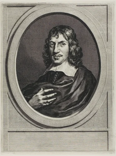 Portrait of Taddeus de Lantman, Preacher by Hendrik Bary, print, 1660-1707