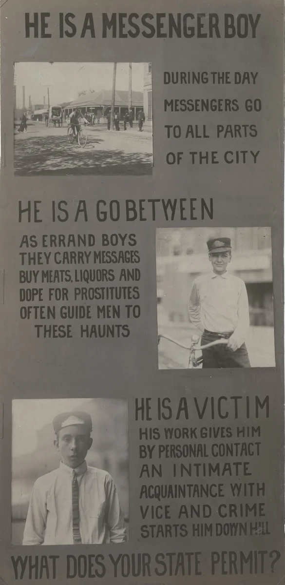 National Child Labor Committee exhibition panel by Lewis Wickes Hine, photograph, 1913