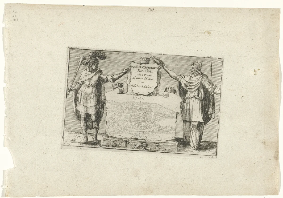 Rome brengt faam en kunst voort by anonymous, print, 1594-1685