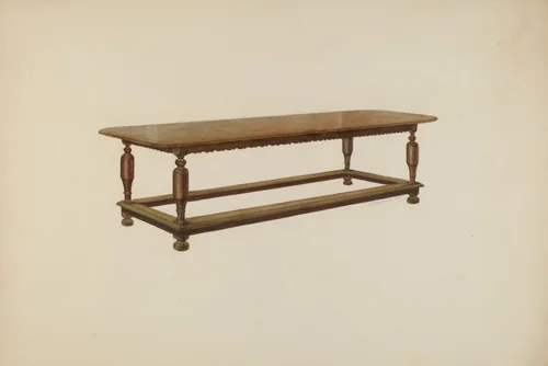 Refectory Table by Austin L. Davison, index of american design, 1938