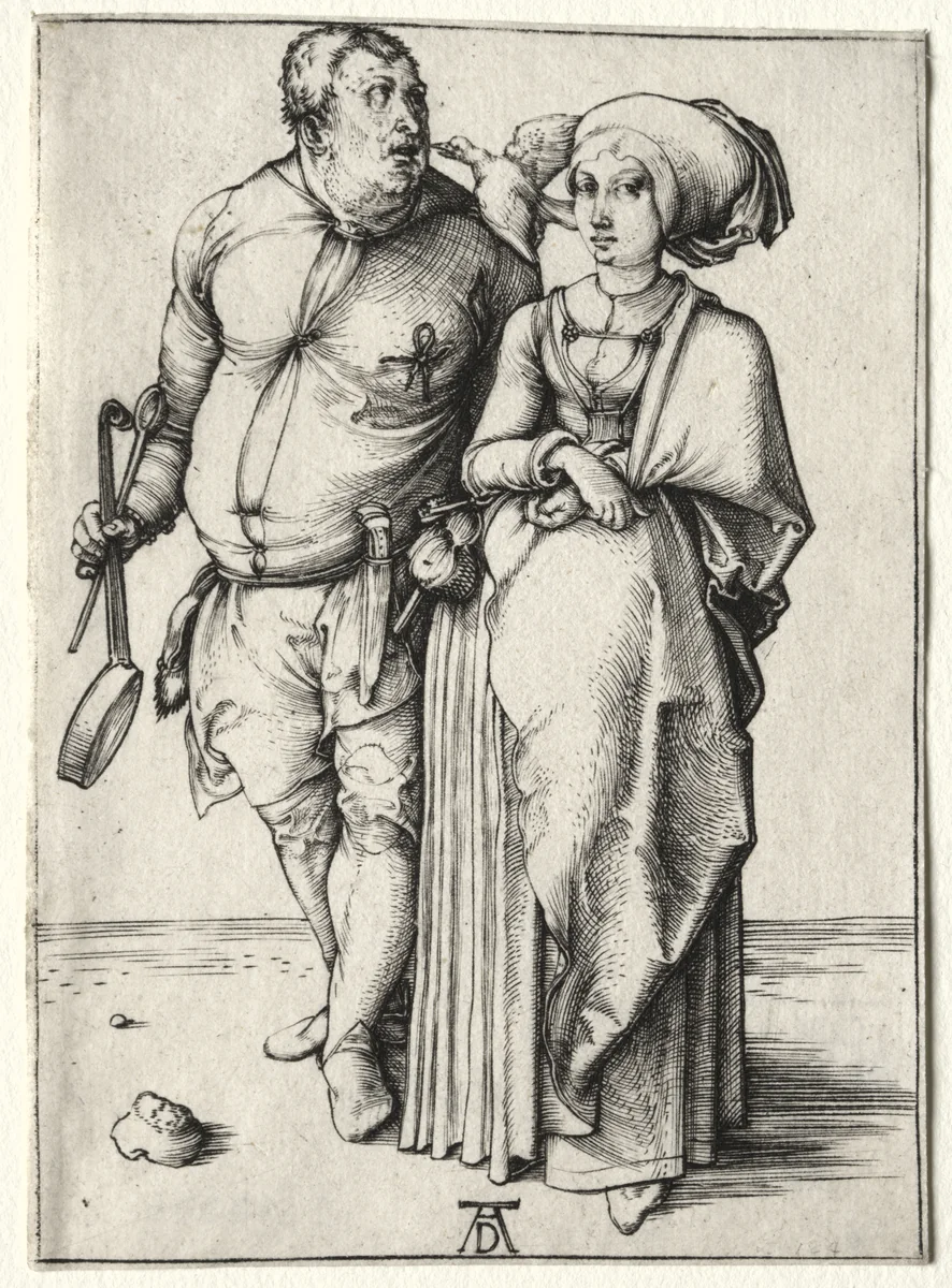 The Cook and His Wife by Albrecht Dürer, print, 1497