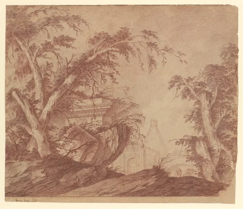 Architectural Fantasy by Jean Laurent Legeay, drawing, 1705-1799