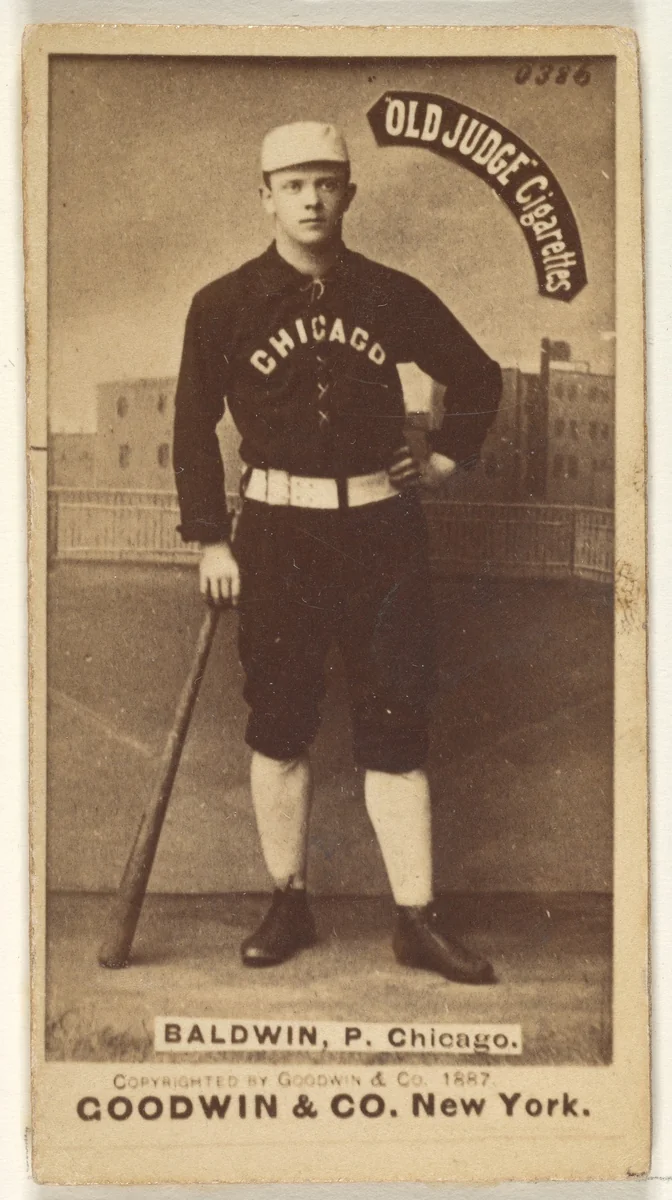 Baldwin, Pitcher, Chicago, from the Old Judge series (N172) for Old Judge Cigarettes by Goodwin & Company, photograph, 1887