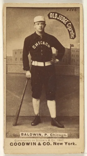 Baldwin, Pitcher, Chicago, from the Old Judge series (N172) for Old Judge Cigarettes by Goodwin & Company, photograph, 1887