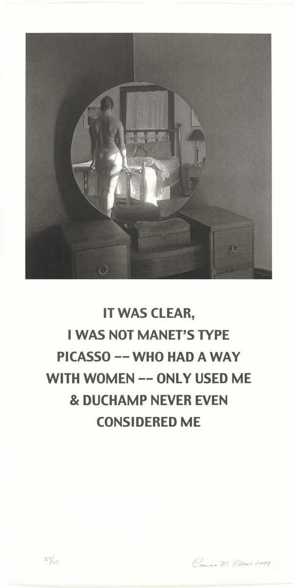 Not Manet's Type by Carrie Mae Weems, print, 2001