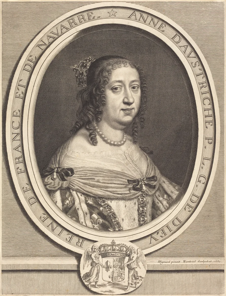Anne of Austria, Queen of France and Navarre by Robert Nanteuil
Pierre Mignard I, print, 1660