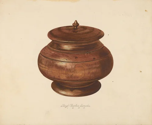Spice Box by Lloyd Charles Lemcke, index of american design, 1939