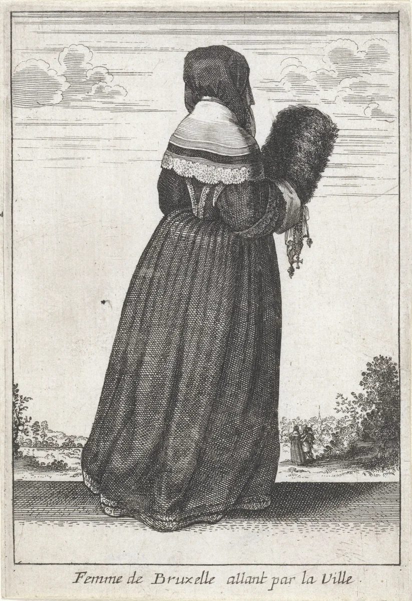 Femme de Bruxelle allant par la Ville by anonymous, print, 1662