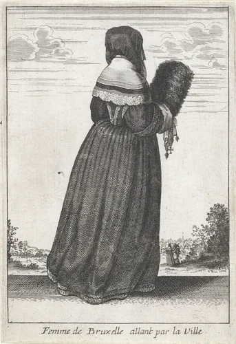 Femme de Bruxelle allant par la Ville by anonymous, print, 1662