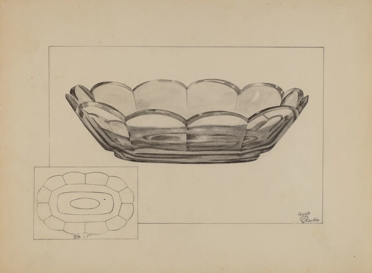 Fruit Dish by Hugh Clarke, index of american design, 1937