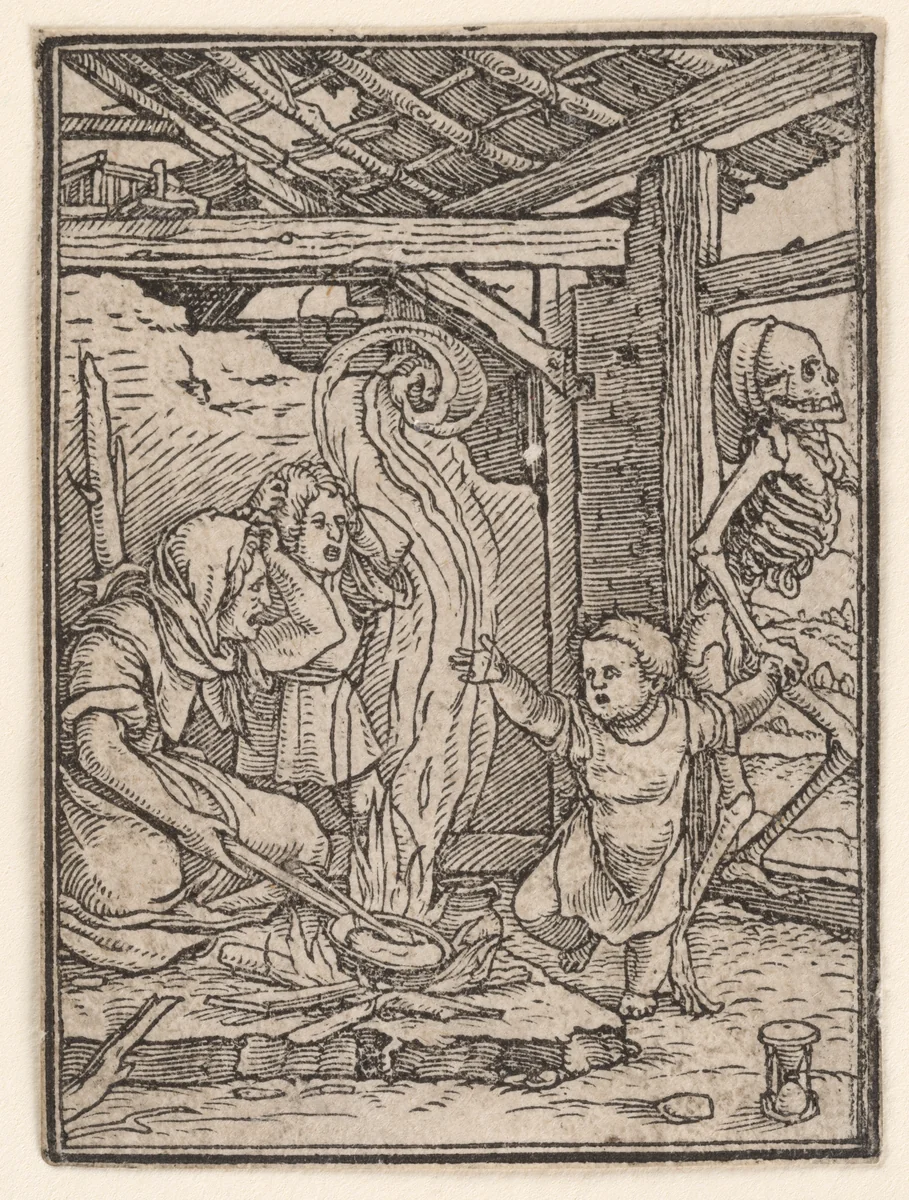 The Child, from "The Dance of Death" by Hans Holbein the Younger, print, 1521-1538