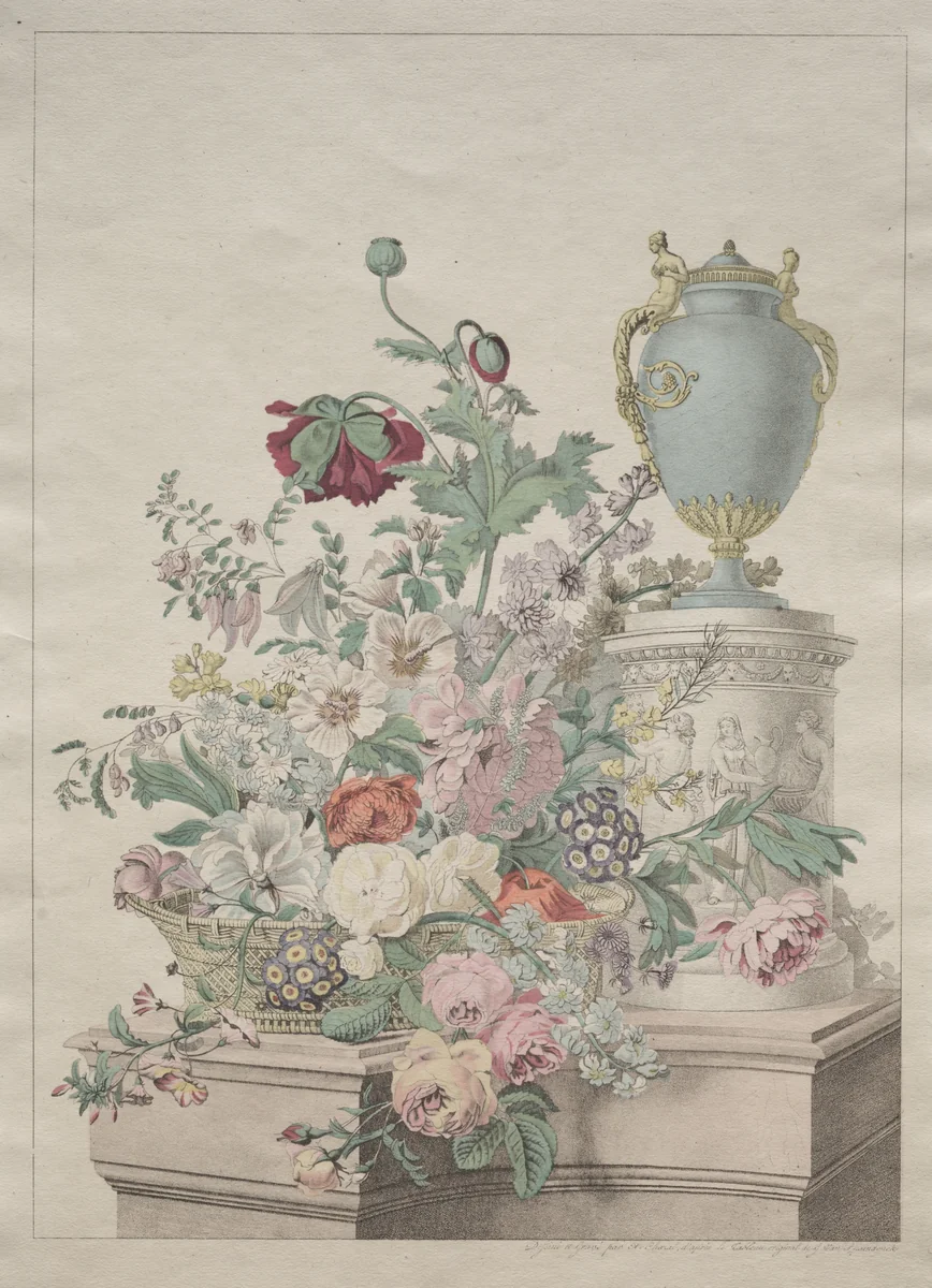 Flore Pittoresque ou Recueil de Fruits et de Fleurs by Antoine Chazal, print, 1825
