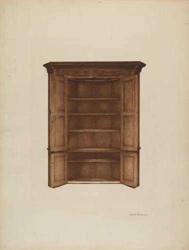 Corner Cupboard by George V Vezolles, index of american design, 1937