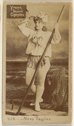Card 818, Miss Taylor, from the Actors and Actresses series (N45, Type 2) for Virginia Brights Cigarettes by Allen & Ginter, photograph, 1885-1891