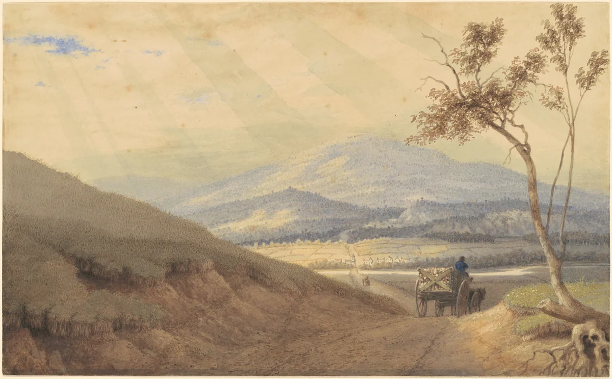 A Gleamy Effect—Hollidaysburg, Pennsylvania by George Harvey, drawing, 1835-1840